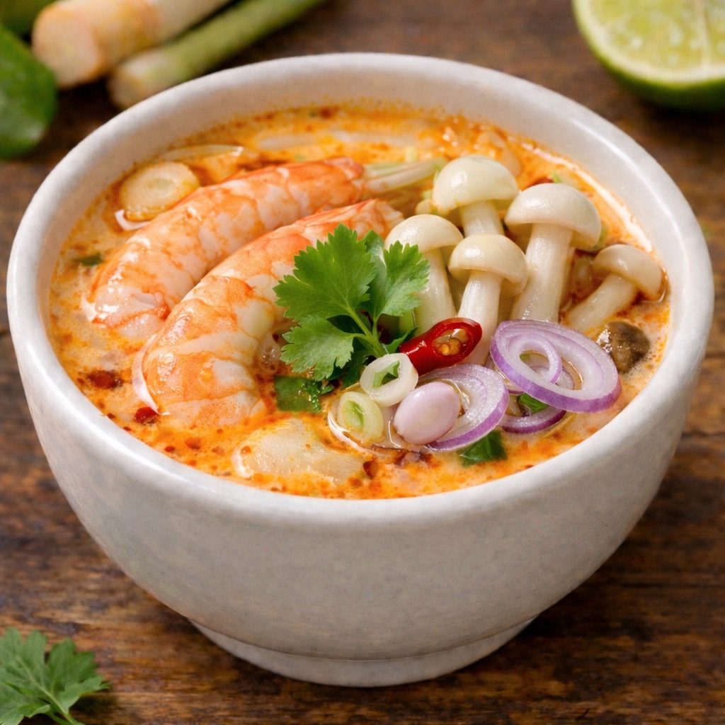 Creamy Tom Yum Soup.