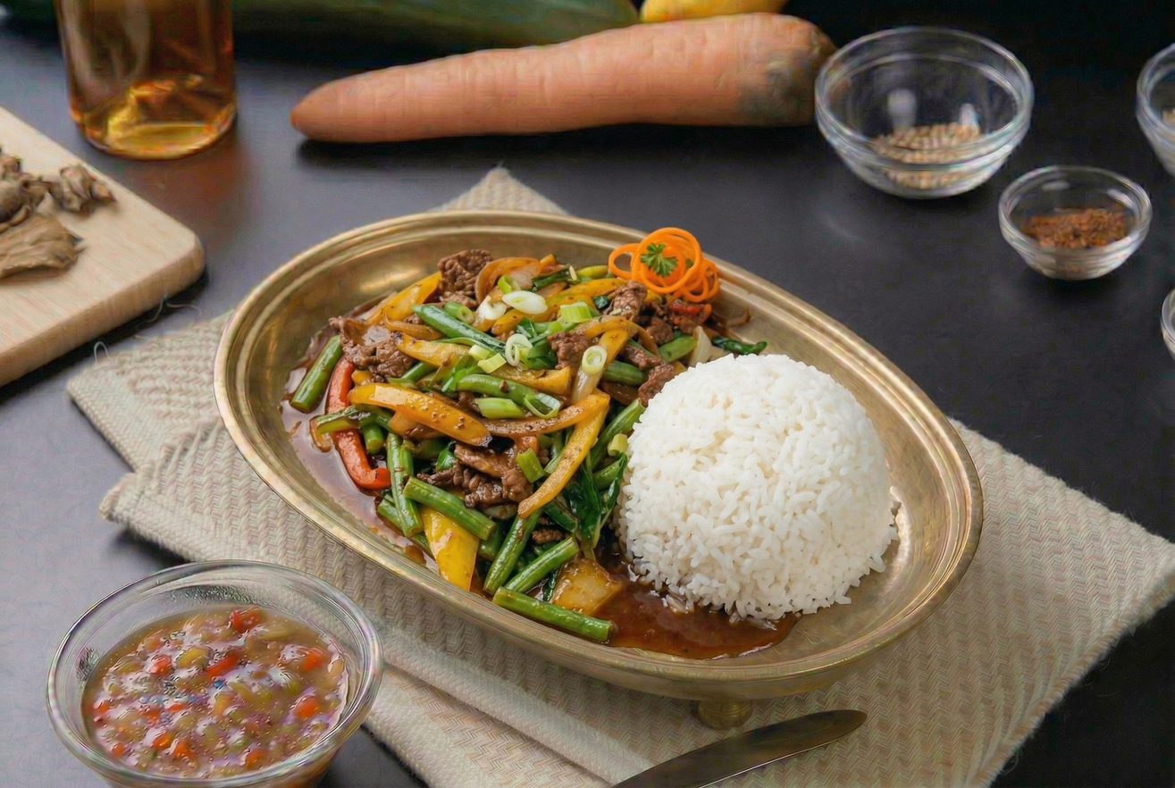 Pad Prik Khing Stir-Fried.