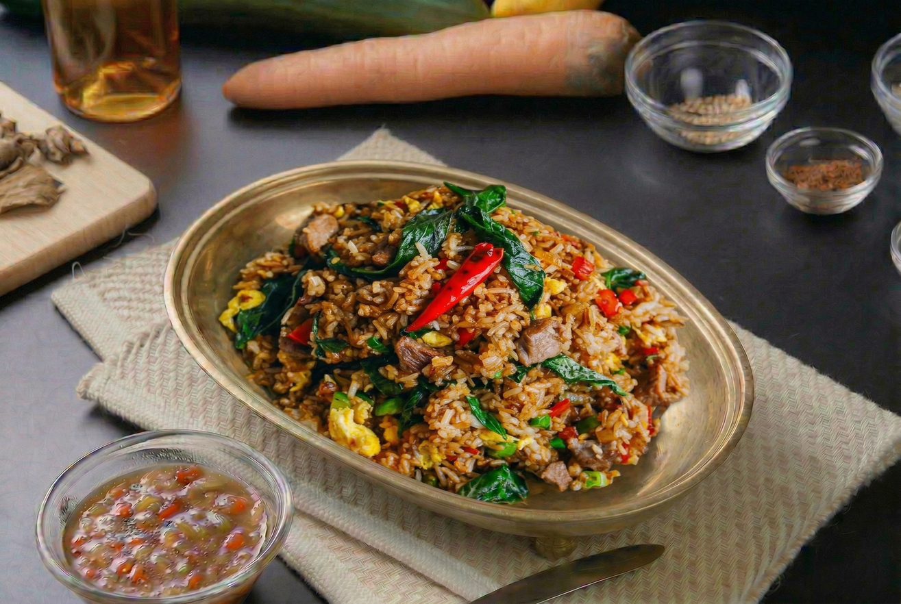 Spicy Basil Fried Rice.