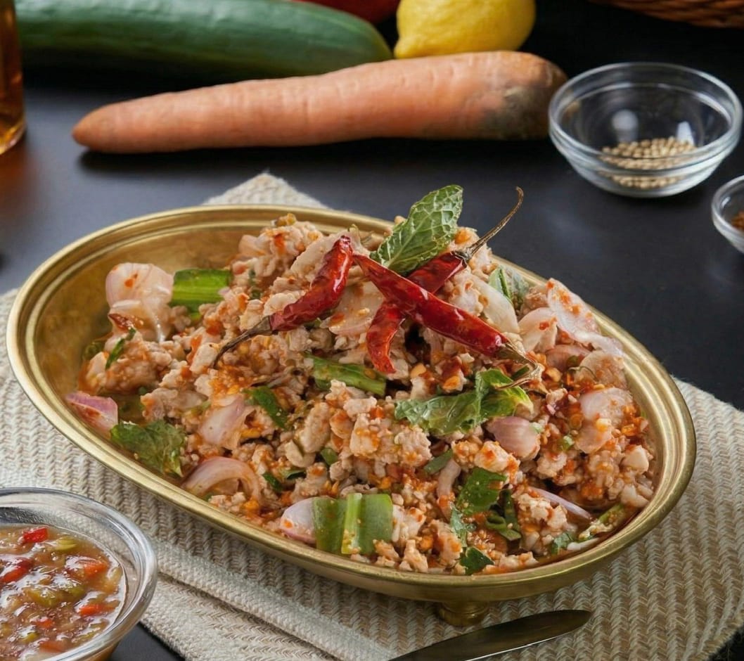 Nam Tok Kai (Grilled Chicken Salad).